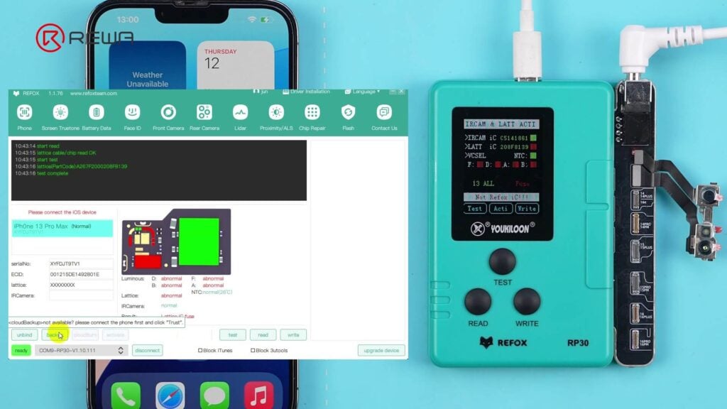 fix face id using refox programmer