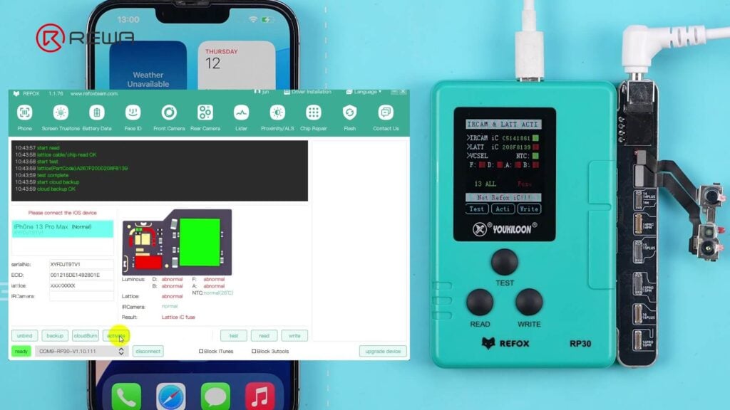 fix face id using refox programmer