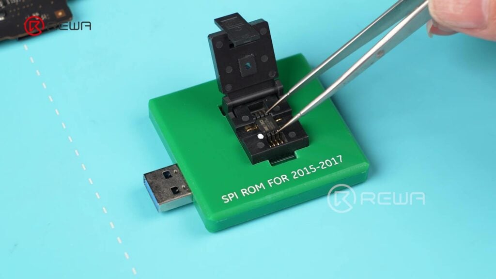 put bios chip into programmer