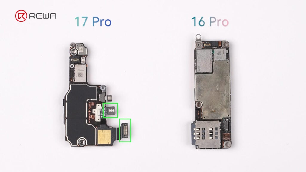 iphone 17 pro vs iphone 16 pro motherboard