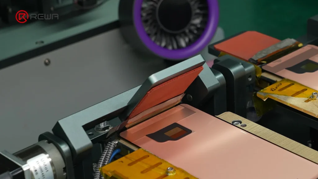 how samsung aftermarket oled screens are made? robotic arms securing fpc