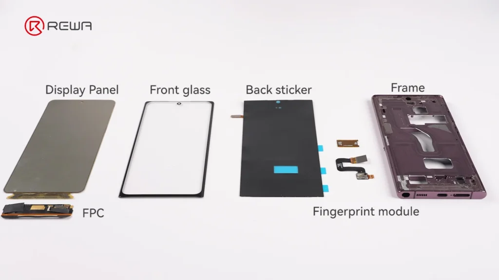 structure of aftermarket samsung screens