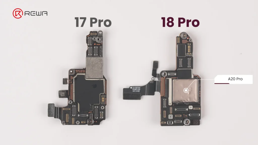 iphone 18 pro teardown: what changed inside and how does it affect repairability Relocated A20 Pro Chip on Motherboard Surface 1