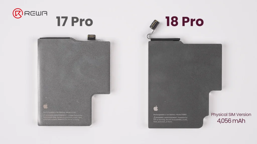 iphone 18 pro teardown: what changed inside and how does it affect repairability battery comparison of iPhone 17 pro and iPhone 18 pro