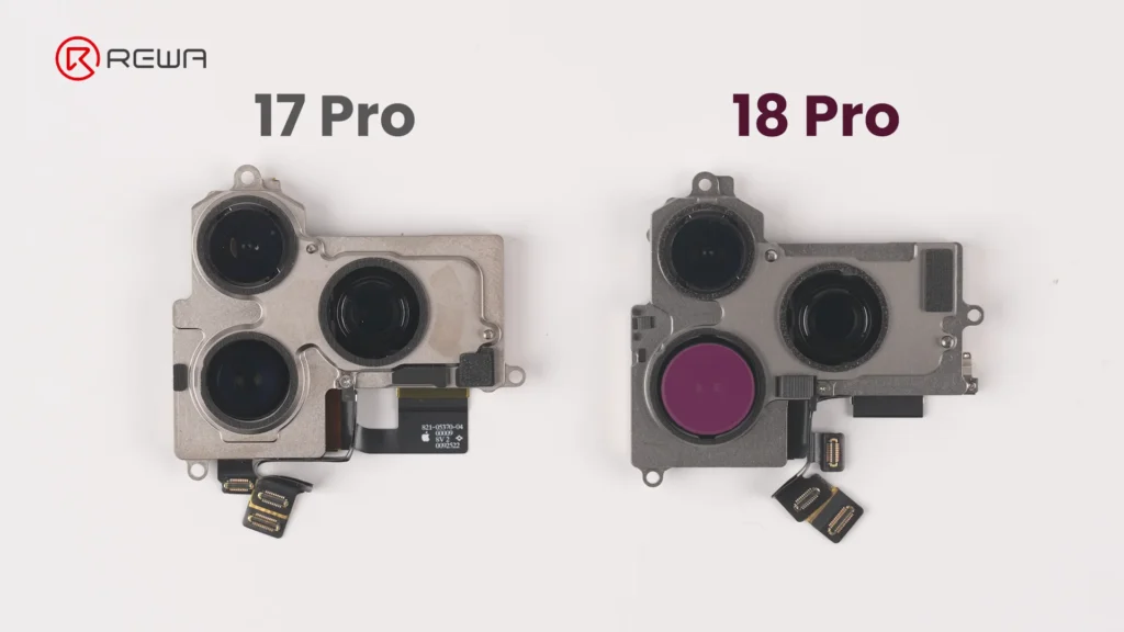 iphone 18 pro teardown: what changed inside and how does it affect repairability rear camera module comparison of iPhone 17 pro and iPhone 18 pro