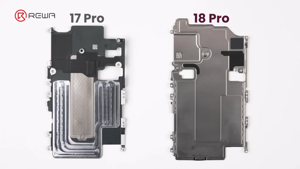 iphone 18 pro teardown: what changed inside and how does it affect repairability vapor chamber comparison of iPhone 17 pro and iPhone 18 pro