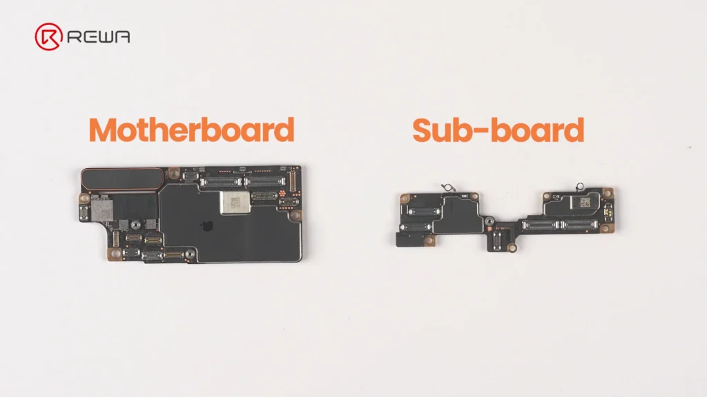 iphone duo teardown: double screens, double repair risk? iphone duo split logicboard and sub board